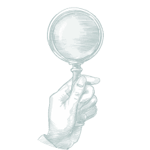 Decorative magnifying glass